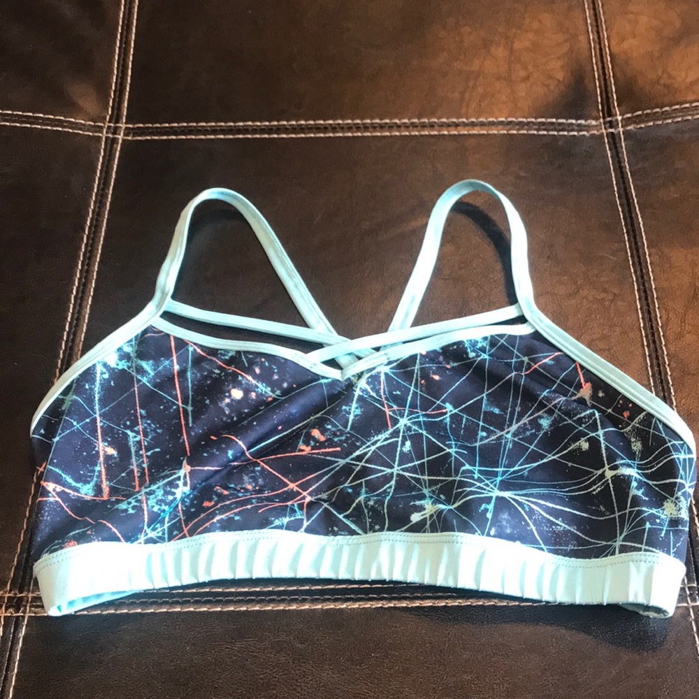 Splatter Paint Strappy Sports Bra